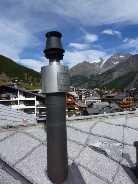 Foto eines Feinstaubfilters in Saas-Fee